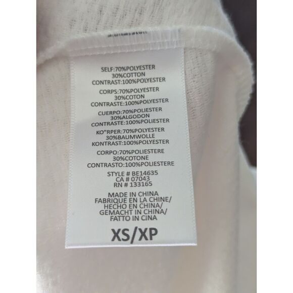 Anthropologie Eri + Ali Lace Bell Sleeve Top XS White Textured Crocheted - Picture 4 of 7